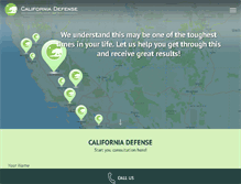 Tablet Screenshot of californiadefense.com